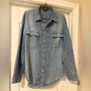 Michael Kors Denim Shirt | Oversized Relaxed Fit | Medium